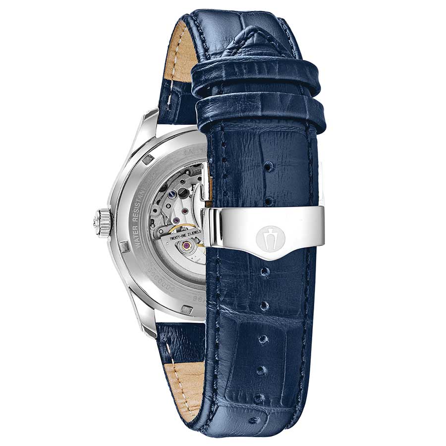 Bulova Orologio Uomo Classic – Automatico, Quadrante Nero, Cassa Oro, Fondello Aperto, 30m WR - 4